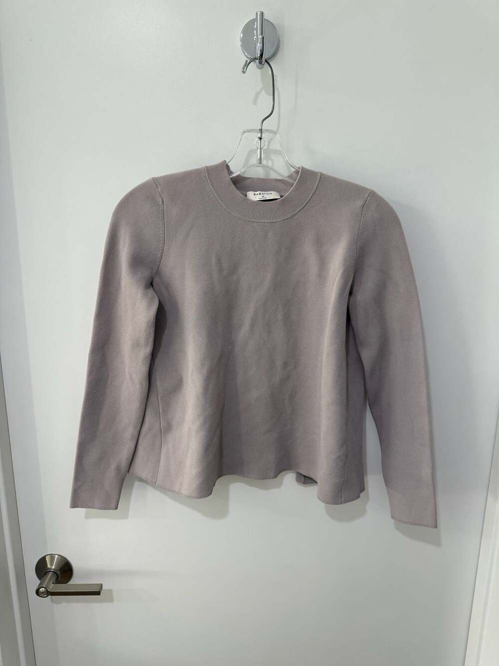 Babaton Women's Purple Mock Neck Long Sleeve Knit Sweater Size XS
